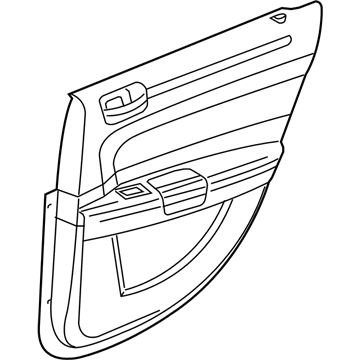 Mopar 1LF421DBAA Rear Door Trim Panel 1LF421DBAA Mopar Rear Door Trim Panel Illustration 1 of 1