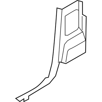 Mopar 1DX52DK2AB B Pillar Lower Trim Panel 1DX52DK2AB Mopar B Pillar Lower Trim Panel Illustration 1 of 1