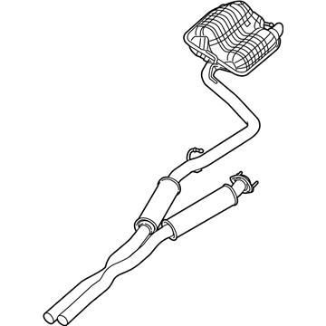 68260150AA Mopar Exhaust Muffler And Resonator Illustration 1 of 1
