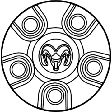 1XP54S4AAA Mopar Wheel Center Cap Illustration 1 of 1