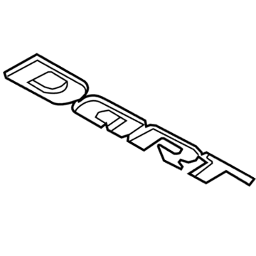 68170754AA Mopar NAMEPLATE-DECKLID Illustration 1 of 1