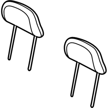 6NT96BD1AA Mopar Second Row Headrest Illustration 1 of 1