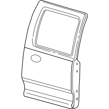 5183436AB Mopar Rear Door Illustration 1 of 1
