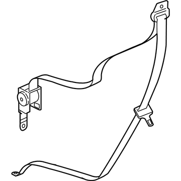 5JU421J8AA Mopar Rear Outer Seat Belt Illustration 1 of 1