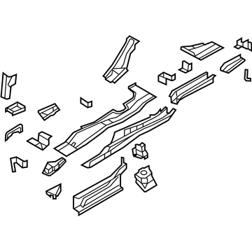 Mopar 5076204AO Floor Side Member 5076204AO Mopar Floor Side Member Illustration 1 of 1