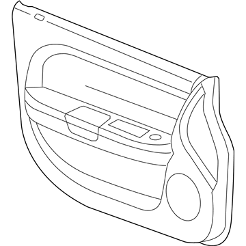 1VW871X9AA Mopar Front Door Trim Panel Illustration 1 of 1