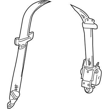 5GY931T5AG Mopar Rear Outer Seat Belt Illustration 1 of 1