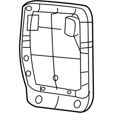 1UV14DX9AB Mopar Front Seat Back Panel Illustration 1 of 1
