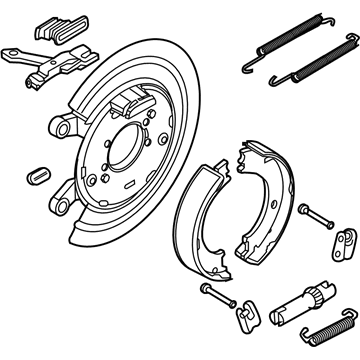 5154281AE Mopar Parking Brake Plate Illustration 1 of 1