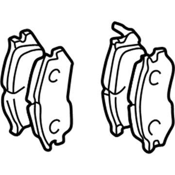 Mopar MR569403 Front Disc Brake Pad Kit MR569403 Mopar Front Disc Brake Pad Kit Illustration 1 of 1