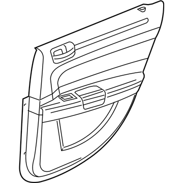 Mopar 1CB081J1AB Rear Door Trim Panel 1CB081J1AB Mopar Rear Door Trim Panel Illustration 1 of 1