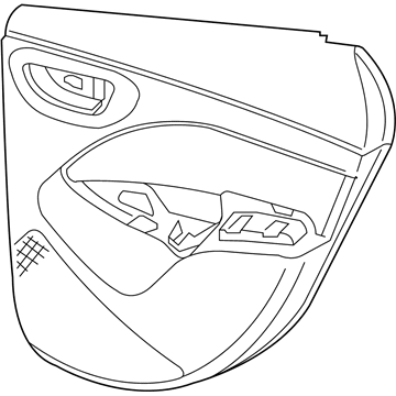 Mopar 5UQ621XAAA Rear Door Trim Panel 5UQ621XAAA Mopar Rear Door Trim Panel Illustration 1 of 1