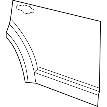 5076782AB Mopar Rear Door Outer Repair Panel Illustration 1 of 1