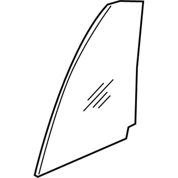 4894318AC Mopar Rear Door Glass Illustration 1 of 1