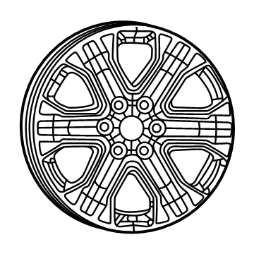 Mopar 4755409AB Aluminum Wheel 4755409AB Mopar Aluminum Wheel Illustration 1 of 1