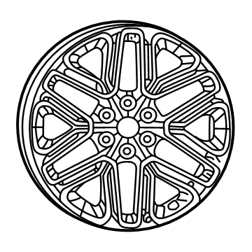 Mopar 4755585AB Aluminum Wheel 4755585AB Mopar Aluminum Wheel Illustration 1 of 1