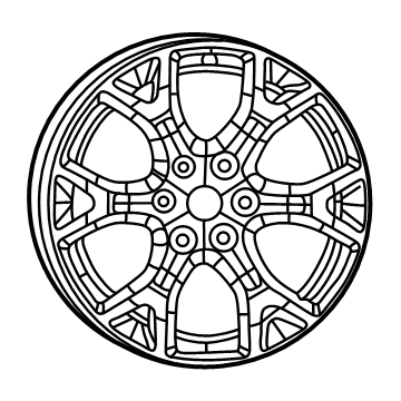 68589992AA Mopar Aluminum Wheel Illustration 1 of 1