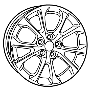 6QD48AAAAA Mopar Aluminum Wheel Illustration 1 of 1