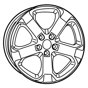 5XJ10DX8AA Mopar Aluminum Wheel Illustration 1 of 1