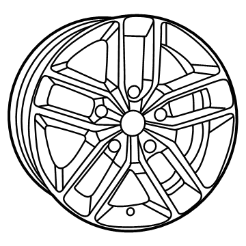 4755529AA Mopar Aluminum Wheel Illustration 1 of 1