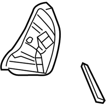 Mopar 4878811AB Quarter Panel Extension 4878811AB Mopar Quarter Panel Extension Illustration 1 of 1