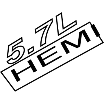 55079103AA Mopar NAMEPLATE-HEMI Illustration 1 of 1