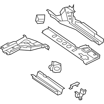 Mopar 68105047AB Rear Rail 68105047AB Mopar Rear Rail Illustration 1 of 1