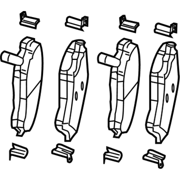 68044866AC Mopar Front Disc Brake Pad Kit Illustration 1 of 1