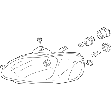 MN133282 Mopar Passengers Headlight Replacement Illustration 1 of 1