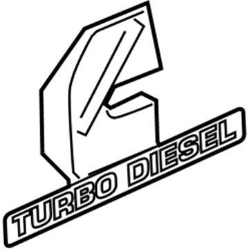 68365891AA Mopar Front Fender Nameplate Illustration 1 of 1