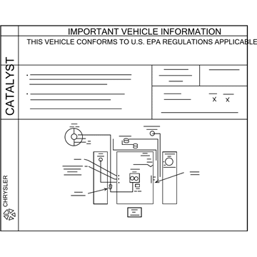 52102926AA Mopar Emission Label Illustration 1 of 1