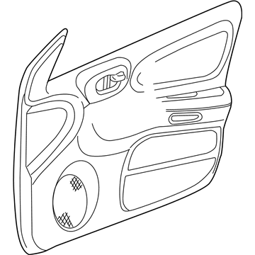 PZ18WL5AK Mopar Front Door Trim Panel Illustration 1 of 1