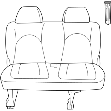 Mopar ZJ381J3AA Seat-Rear ZJ381J3AA Mopar Seat-Rear Illustration 1 of 1