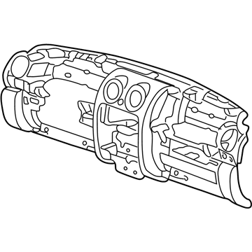 Mopar 5HZ96WL8AD Instrument Instrument Panel 5HZ96WL8AD Mopar Instrument Instrument Panel Illustration 1 of 1
