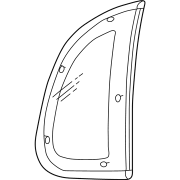 4724702AF Mopar Quarter Window Glass Illustration 1 of 1