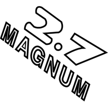 5152007AA Mopar NAMEPLATE-2.7L Magnum Illustration 1 of 1