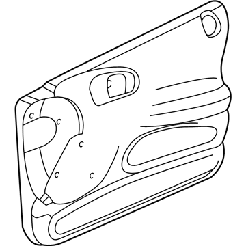 PR501AZAC Mopar Panel Front Door Trim Illustration 1 of 1