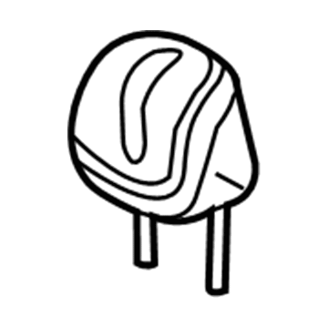 Mopar 1TB70DX9AA Rear Headrest 1TB70DX9AA Mopar Rear Headrest Illustration 1 of 1