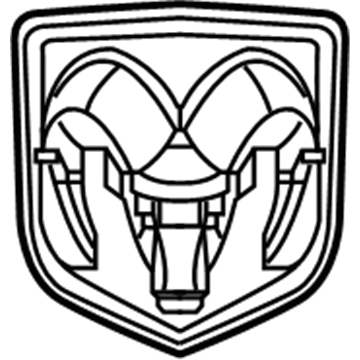 68140322AA Mopar MEDALLION-Ram Head Illustration 1 of 1