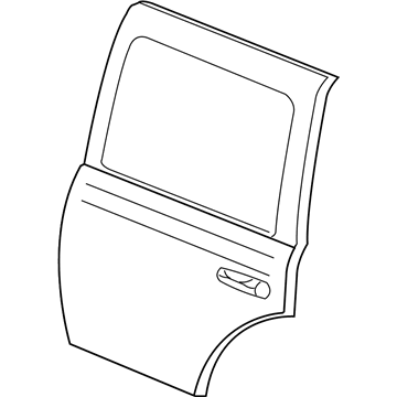 Mopar 55362170AF Rear Door 55362170AF Mopar Rear Door Illustration 1 of 1