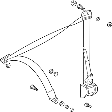 68003560AA Mopar Front Seat Belt-Assembly Right Illustration 1 of 1
