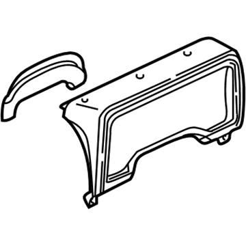 Mopar 5GW62DX9AB Instrument Cluster Bezel 5GW62DX9AB Mopar Instrument Cluster Bezel Illustration 1 of 1