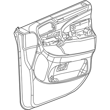 5SS281X9AA Mopar Front Door Trim Panel Illustration 1 of 1