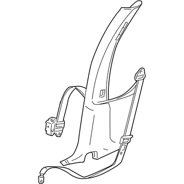 WU301DVAB Mopar Front Outer Seat Belt Right Illustration 1 of 1