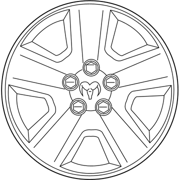 5105021AC Mopar Wheel Cover Illustration 1 of 1