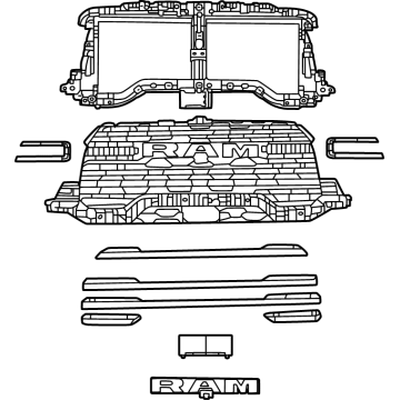 2025 Ram 3500 Grille - 68719398AB