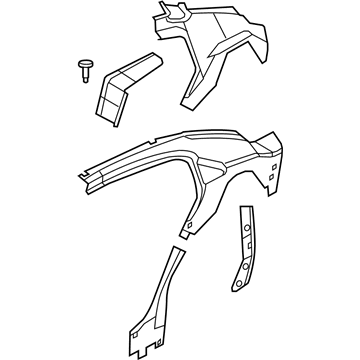 4389524AB Mopar Quarter Inner Panel Illustration 1 of 1