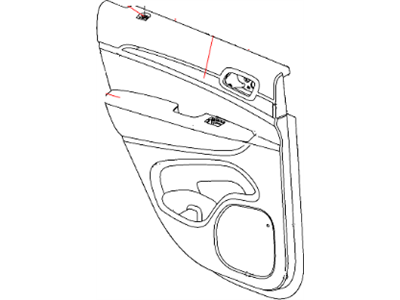 Mopar 1VU081X9AA Rear Door Trim Armrest