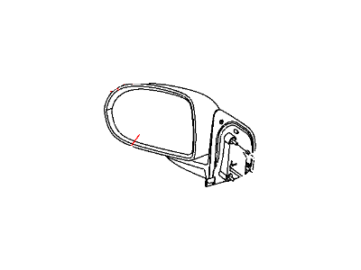 Mopar 5155459AF Door Mirror Left Power