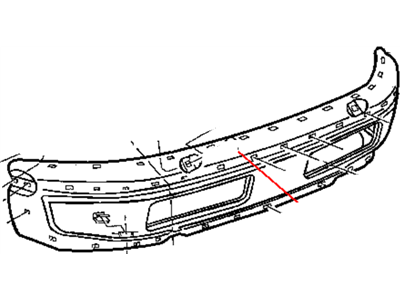 Mopar 5011476AD Front Bumper Face Bar